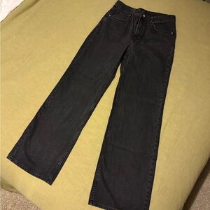 H&M Wide Leg 100% Cotton Jeans - Black